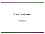 System Configuration