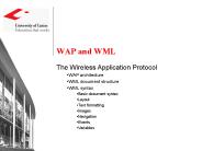 WAP and WML