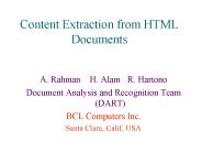 Content Extraction from HTML Documents