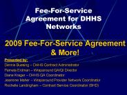 Fee-For-Service Agreement for DHHS Networks