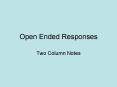 Open Ended Responses PowerPoint PPT Presentation