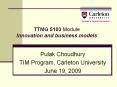 TTMG 5103 Module Innovation and business models PowerPoint PPT Presentation