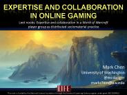 Expertise and collaboration in online gaming