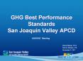 GHG Best Performance Standards San Joaquin Valley APCD PowerPoint PPT Presentation