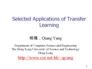 Selected Applications of Transfer Learning
