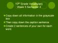 10th Grade Vocabulary Week 5 Semester 2 PowerPoint PPT Presentation