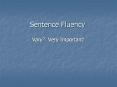Sentence Fluency PowerPoint PPT Presentation