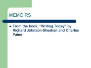MEMOIRS