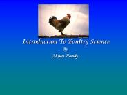 Introduction To Poultry Science