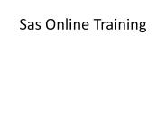 Sas Online Training  Online Sas Training in usa, uk