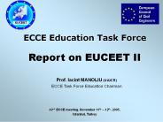 ECCE Education Task Force