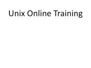 Unix Online Training  Online Unix Training