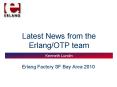 Latest News from the Erlang/OTP team PowerPoint PPT Presentation