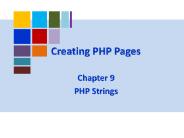 Creating PHP Pages