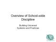 Overview of School-wide Discipline PowerPoint PPT Presentation