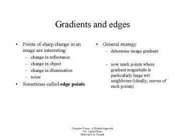 Computer Vision - A Modern Approach