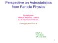 Perspective on Astrostatistics from Particle Physics PowerPoint PPT Presentation