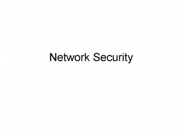 Network Security