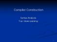 Compiler Construction PowerPoint PPT Presentation