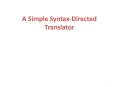 A Simple Syntax-Directed Translator PowerPoint PPT Presentation