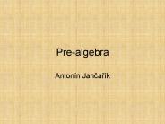 Pre-algebra