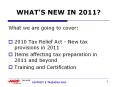 WHAT'S NEW IN 2011? PowerPoint PPT Presentation