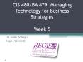 CIS 480/BA 479: Managing Technology for Business Strategies Week 5 PowerPoint PPT Presentation