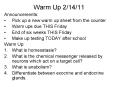 Warm Up 2/14/11 PowerPoint PPT Presentation