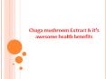 Chaga mushroom Extract & it’s awesome health benefits PowerPoint PPT Presentation