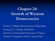 Chapter 24: Growth of Western Democracies