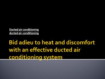 Repair Ducted AirConditioning in Hobart