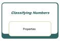 Classifying Numbers PowerPoint PPT Presentation
