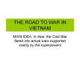 THE ROAD TO WAR IN VIETNAM PowerPoint PPT Presentation