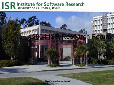 2004 ISR Research Forum