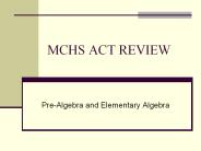 MCHS ACT REVIEW