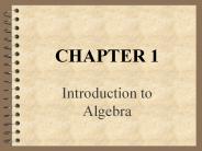 Introduction to Algebra