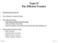 Topic II The Efficient Frontier PowerPoint PPT Presentation