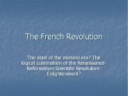 The French Revolution