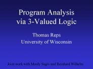 Program Analysis via 3-Valued Logic