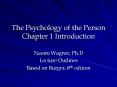 The Psychology of the Person Chapter 1 Introduction PowerPoint PPT Presentation