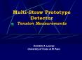 Multi-Straw Prototype Detector Tension Measurements PowerPoint PPT Presentation