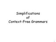 Simplifications of Context-Free Grammars