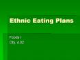 Ethnic Eating Plans PowerPoint PPT Presentation