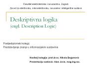 Deskriptivna logika (engl. Description Logic)