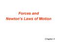 4.1 The Concepts of Force and Mass PowerPoint PPT Presentation
