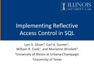 Implementing Reflective Access Control in SQL