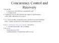 Concurrency Control and Recovery PowerPoint PPT Presentation