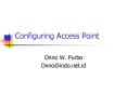 Configuring Access Point PowerPoint PPT Presentation