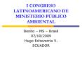 I CONGRESO LATINOAMERICANO DE MINISTERIO P PowerPoint PPT Presentation