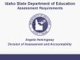 Idaho State Department of Education PowerPoint PPT Presentation